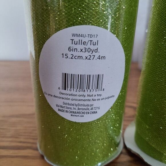 Christmas Crafts Lot - Includes Tulle, Ribbon, and Bulk Ornaments For Crafting - Picture 9 of 16